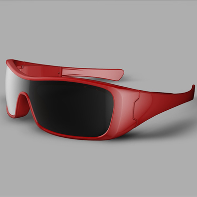 Os óculos de sol impermeáveis dos auriculares do MP3 Bluetooth do fone de ouvido com quadro vermelho/polarizaram a lente